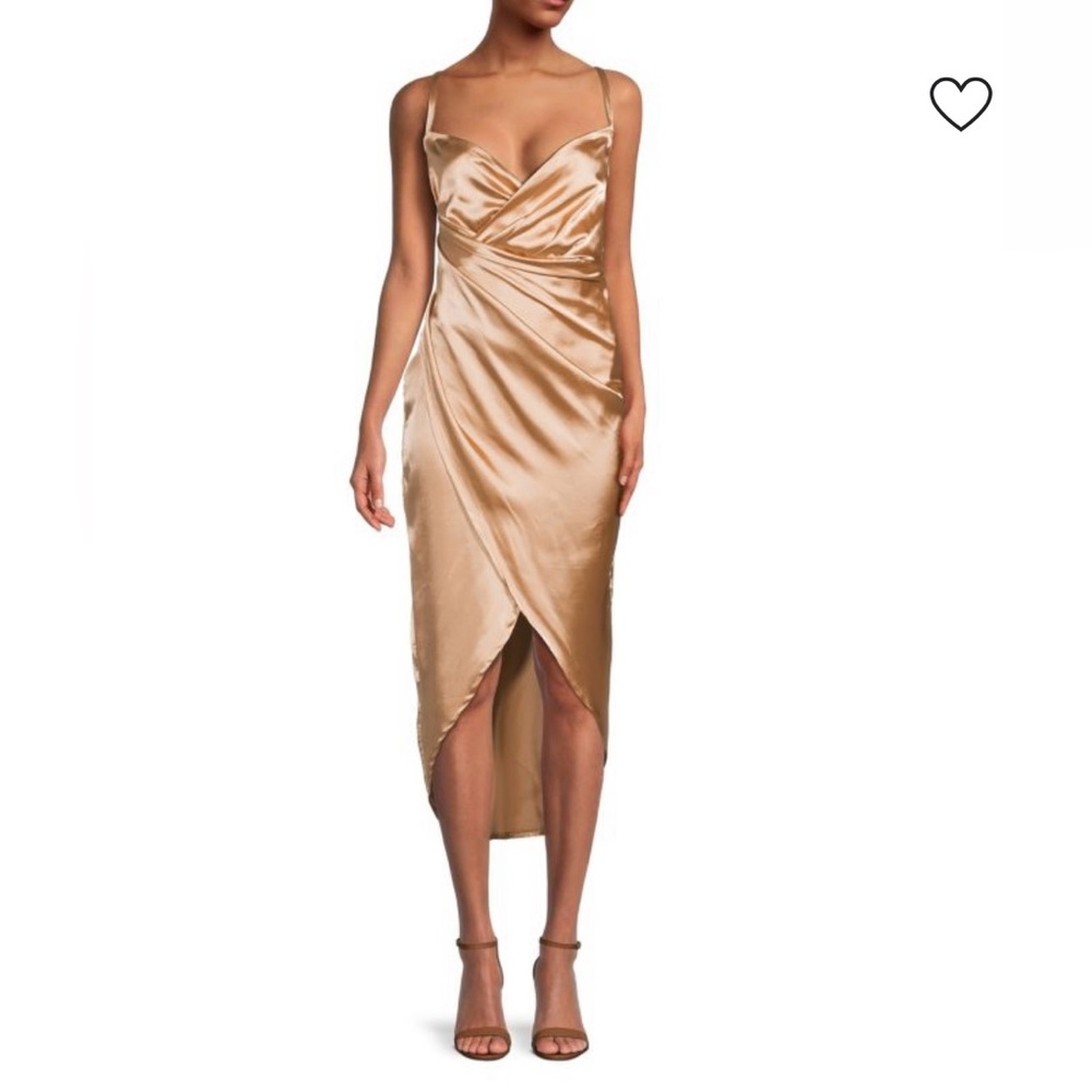RACHEL Rachel Roy Rose Gold Satin Fabric